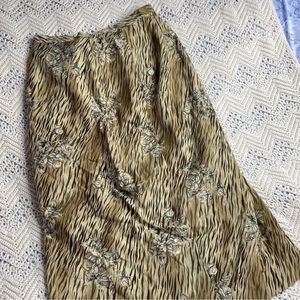 Vintage NWT Skirt Deadstock Animal Zebra Floral Print Skirt Norton McNaughton 80
